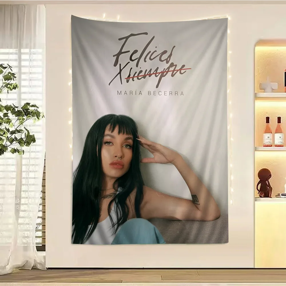 Настенный Гобелен Maria Becerra La Nena De Argentina Настраиваемый Полиэстер Хлопок Декор Для