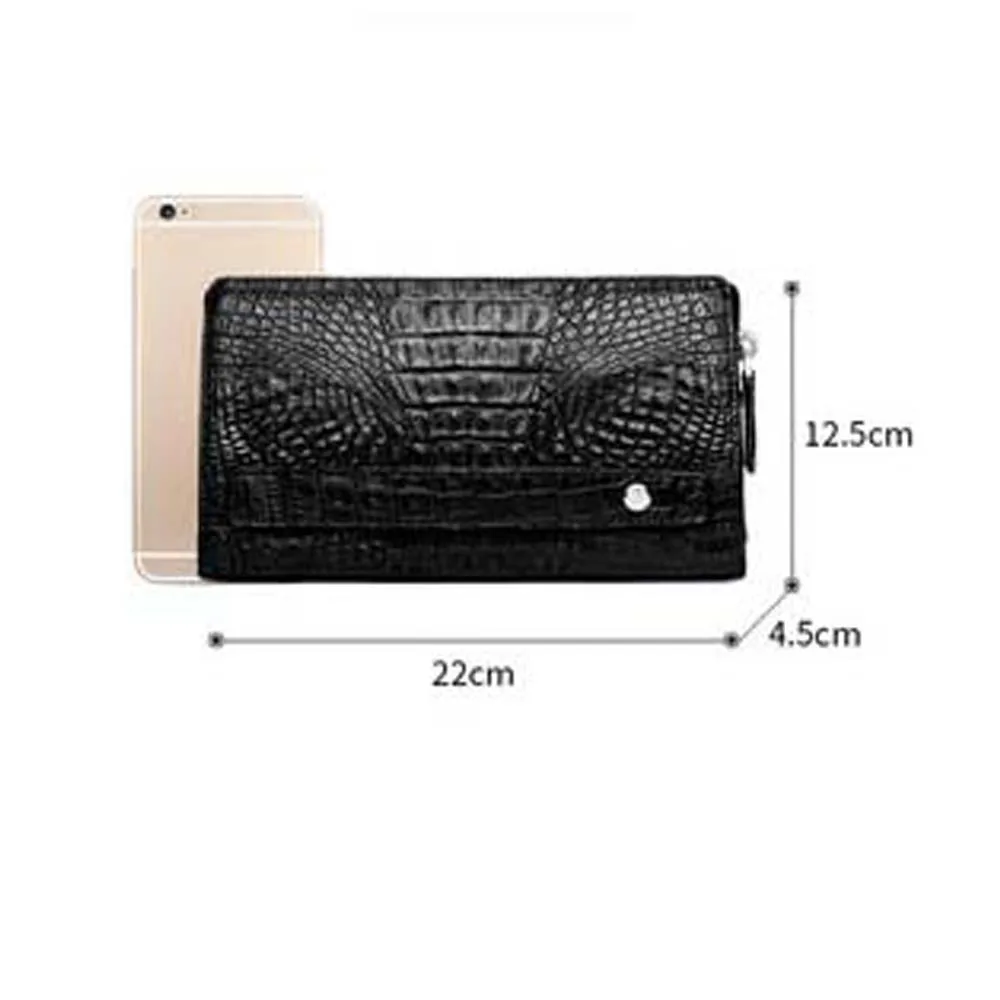 KEXIMA kadilaier Thailand  import  crocodile  Men clutch bags  male crocodile Hand bag Zipper wallet  Hand caught bag