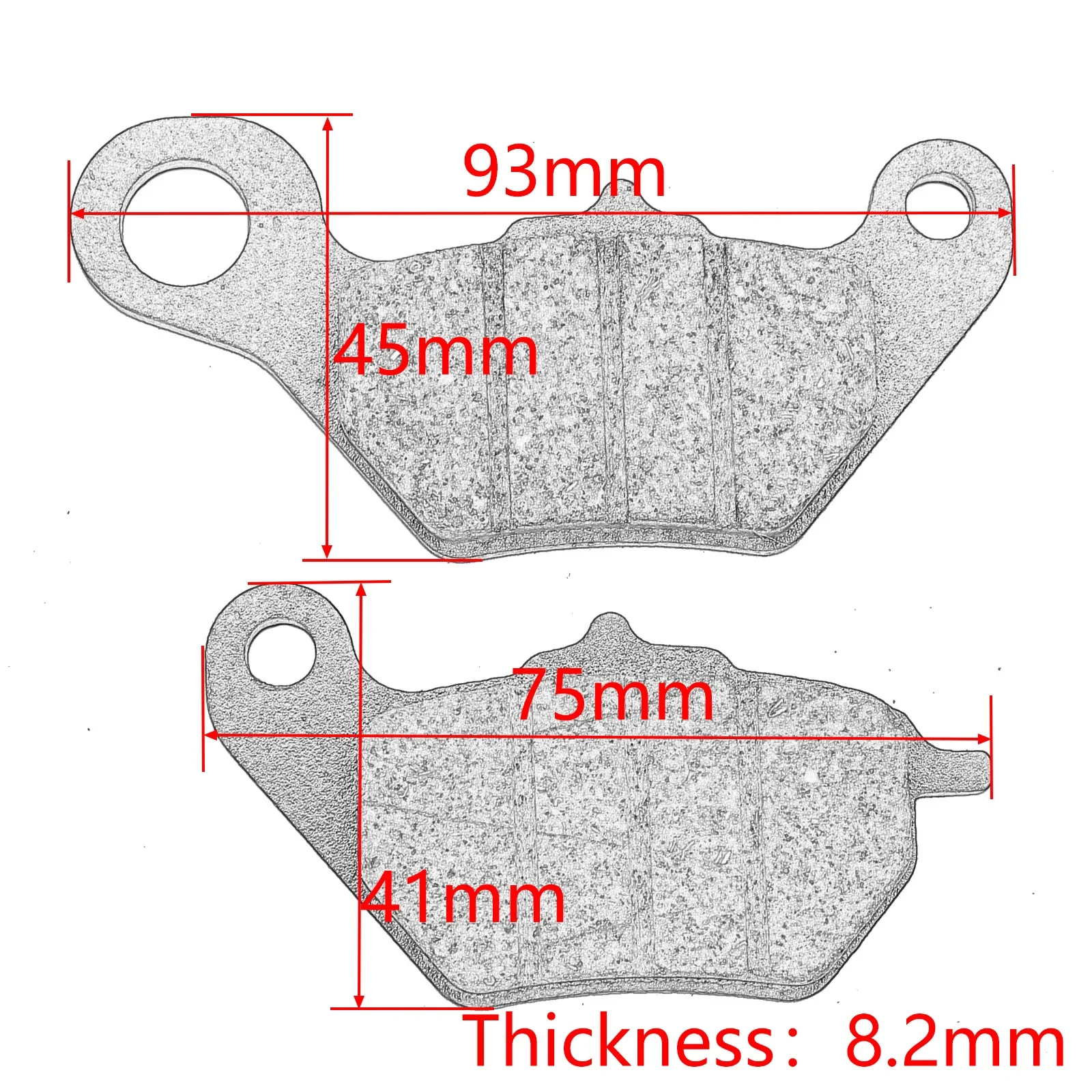 Запчасти для мотоциклов тормозные колодки Sym Xs110t Xs110t-a Tini металлические и