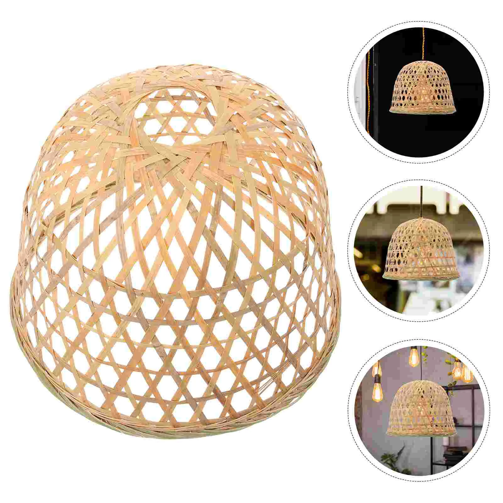 

Bamboo Lampshade Home Décor Hanging Decor Ceiling Light Weaving Woven for Pendant Chandelier Covers