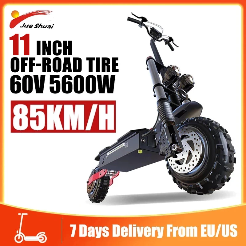 $618.51 Electric Scooter Dual Motor Folding Scooter Electric 80KM/H Speed 5600W 60V Electric Scooters Adults Skateboard Waterproof