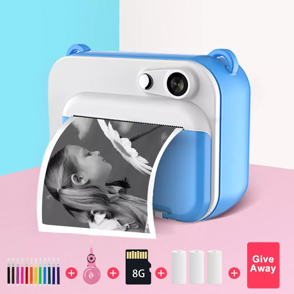 

Children's Camera With Print Kids Instant Print Camera Digital Photo Camera Girl's Toy Child Camera Video Boy's Birt