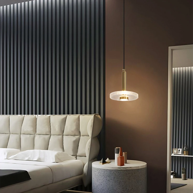 

Nordic minimalist LED chandelier post-modern home restaurant corridor bar bedroom bedside decoration small Ceiling lighting