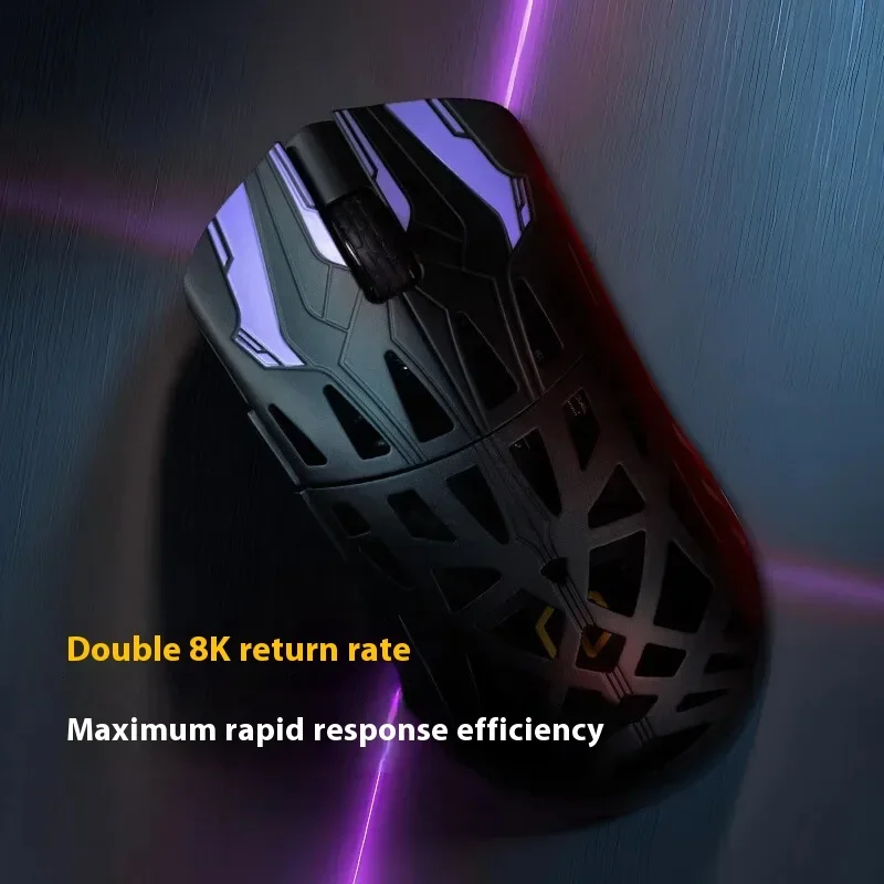 Фото Irok HE6 Ultra Mouse Gaming, три режима, углеродное волокно Paw3950, 500 мАч, легкий костюм для мыши Valorant Csgo Fps, мышь для киберспорта №3