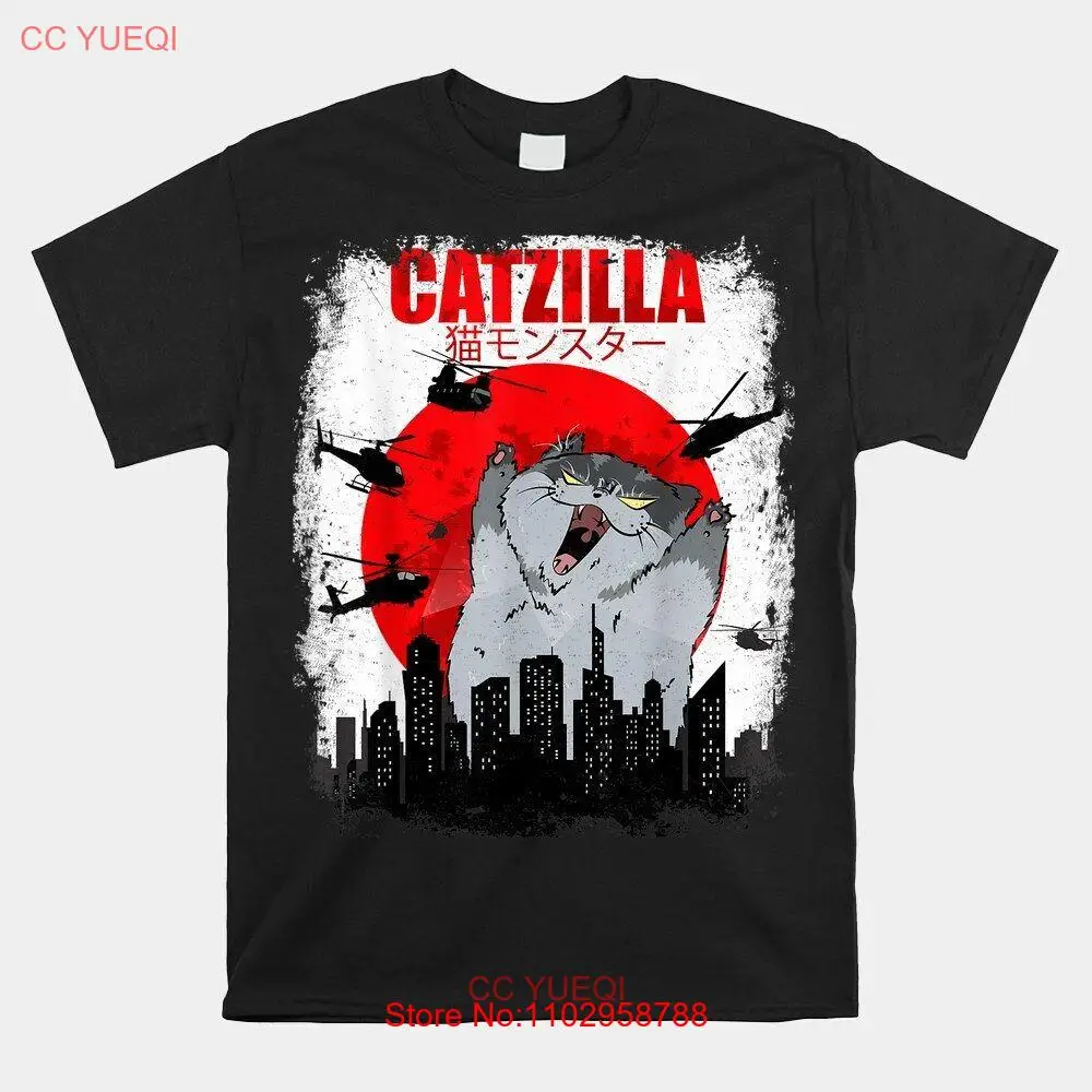 Распродажа! Винтажная Футболка Catzilla с забавным котом для влюбленных кошек размер