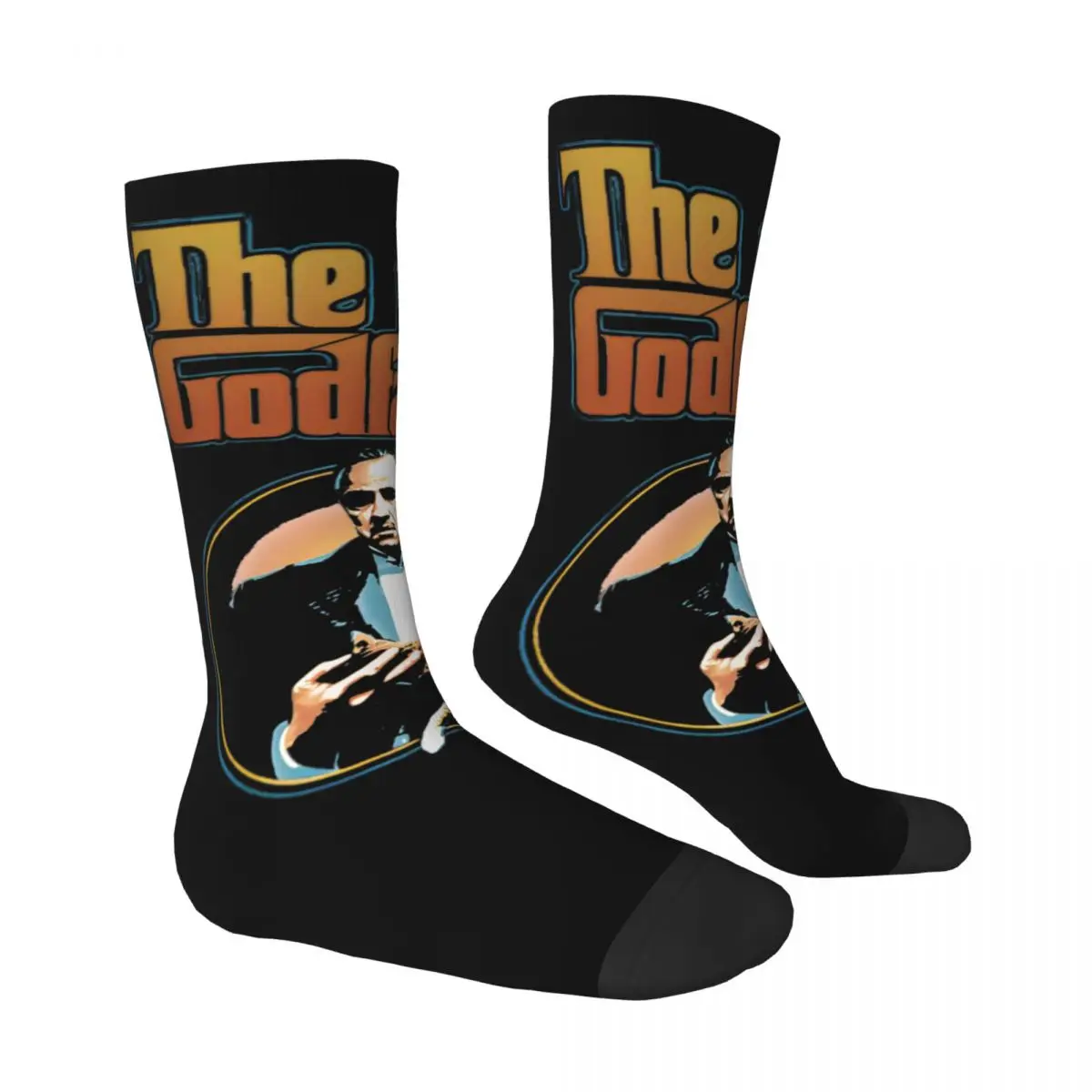 за chrzestnym ojcem pończochy z nadrukiem skarpetki na co dzień jesienne antypoślizgowe dorośli mężczyźni deskorolka oddychające