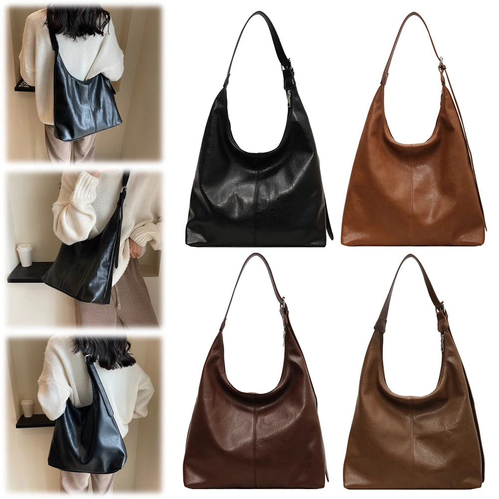 Женская большая сумка с регулируемым ремешком сумка-хобо из искусственной кожи