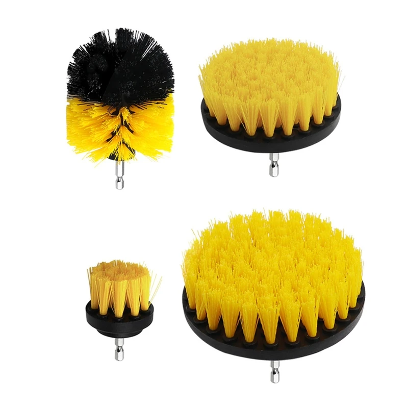 

2/3.5/4/5'' Electric Scrubber Brush Round Drill Brush Kit Corners Cleaning Brush Kit for Grout Floor Tub Shower Tile G99A