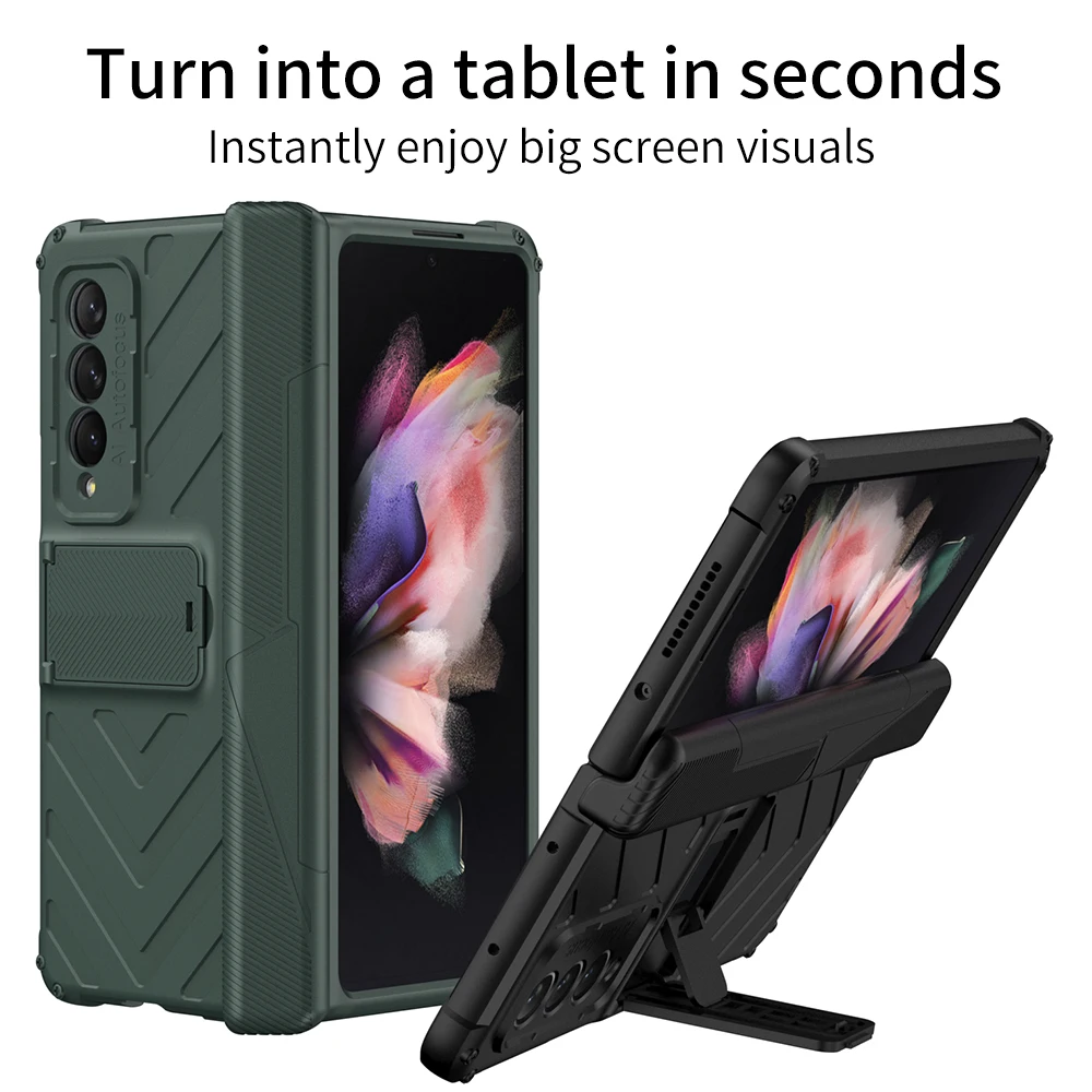 

Business Armor Case for Samsung Z Fold3 Case with Stand Magnetic Hinge All-inclusive Shockproof Cover for Galaxy Z Fold 3 Case