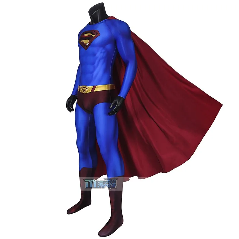 

Newest Halloween Superhero Returns Clark Cosplay Kent Costume High Quality Steel Man Jumpsuit Hero Full Dress Cool Clothes