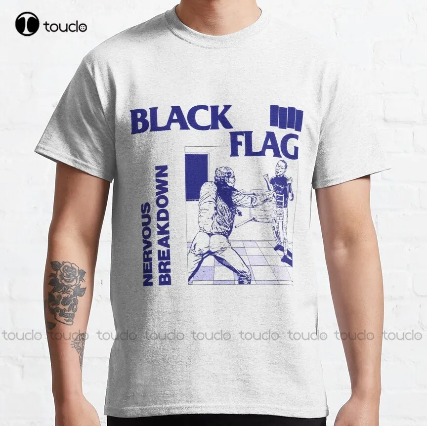 

Black Flag Nervous Breakdown Classic T-Shirt Custom Aldult Teen Unisex Digital Printing Tee Shirt Fashion Funny New Xs-5Xl