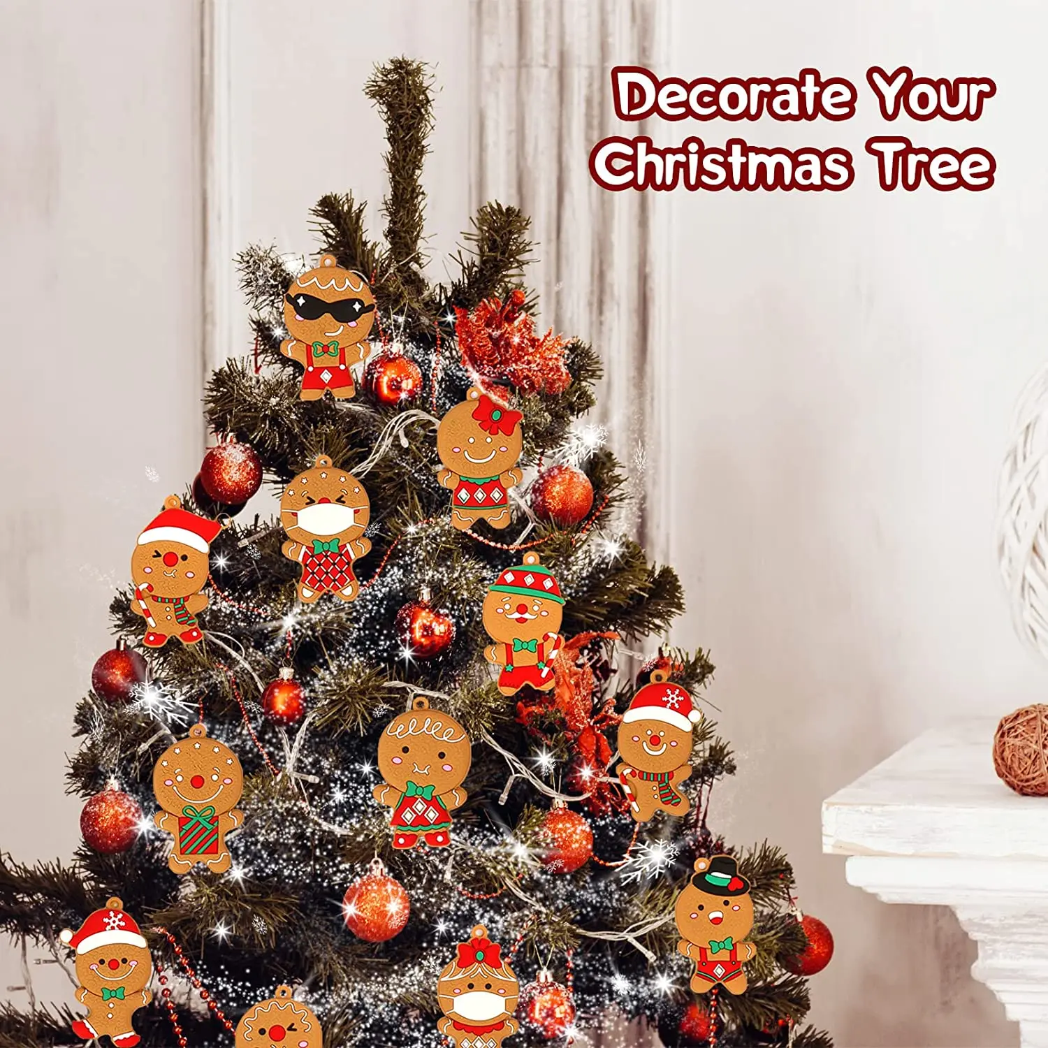 

Новейшие украшения для рождественской елки с имбирным человеком, подвеска на Рождество, милый забавный подарок для детей, домашний декор 2023, новогодний декор