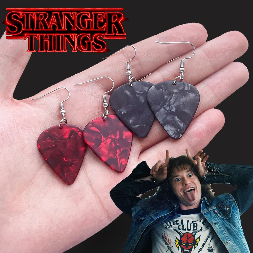 

Серьги-гитары «очень странные дела», классические ювелирные украшения для женщин и мужчин, реквизит для косплея Эдди мунсон из хеллфайного ...