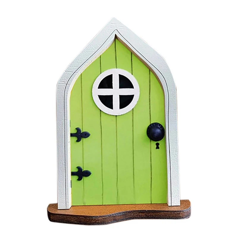Miniature Fairy Gnome Window Door Figurines Elf Home For Yard Art Garden Sculpture Statues Decor Outdoor