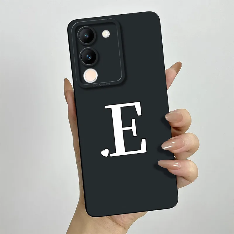 Чехол для Vivo V29e vivo Y200 5G чехол Pro IND квадратный силиконовый с милыми буквами и