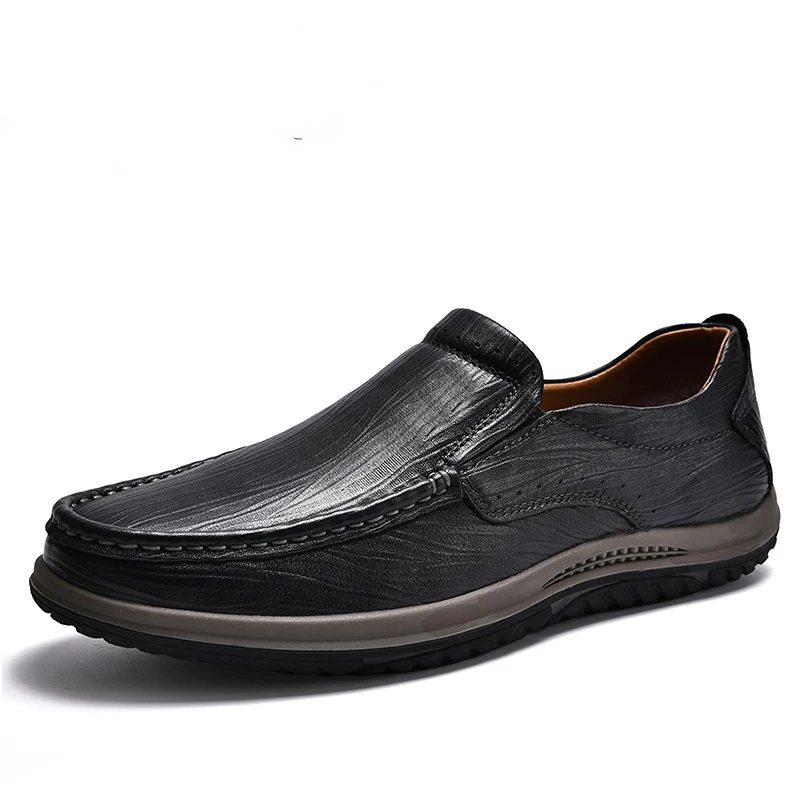 

Handmade Designer Men Shoes Natural Leather Slip On Driving Shoes Men Autumn Walking Shoes