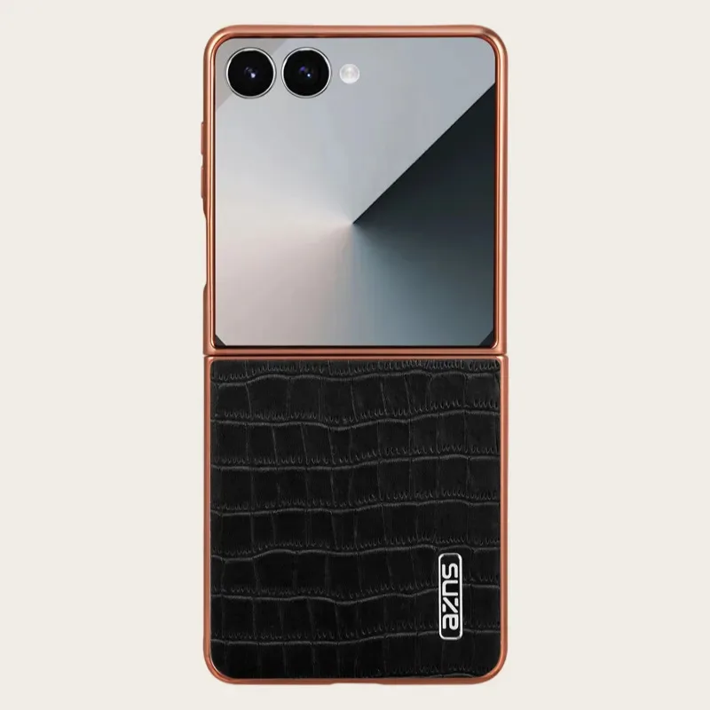 Фото Чехол Skinlee для Samsung Galaxy Z Flip 8 5G с крокодиловым узором, ударопрочный мягкий чехол для Samsung Galaxy Z Flip 8 5G. №4