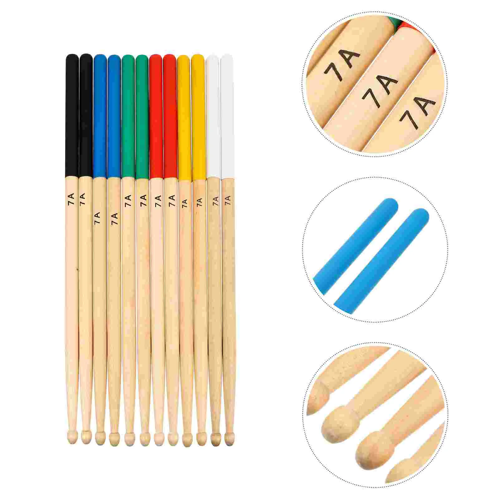 

6 Pairs Drum Sticks 5a Electronic Accessories Drumsticks Kids Electric Drums Drumstick Holder Drum Sticks Bag Drum Sticks Adults