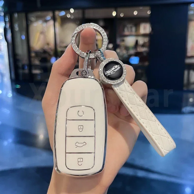 Фото Чехол для автомобильного ключа из ТПУ, держатель для брелока для Chery Tiggo 8 Pro, Tiggo 8 Plus, New 5 Plus, 7 Pro, 4, Tiggo 4, 5X, 7 Pro, 8, Exeed TXL, TX, LX №4