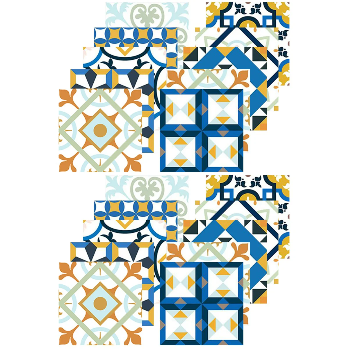 

40 pcs Vintage Tile Stickers Tile Decals Kitchen Decorative Tile Stickers Wall Stickers