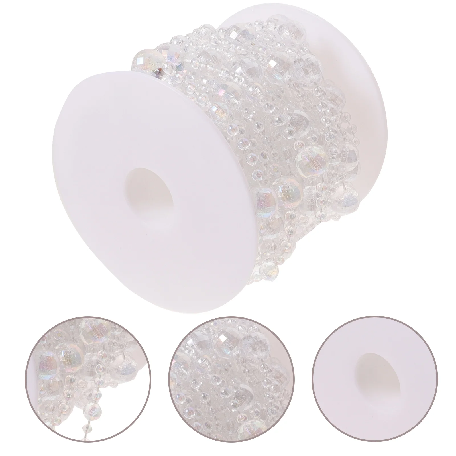 

Pearl Beaded Beads String Chain Crystal Artificial Trimstrim Garlandbead Strandssew Wrap Roll Faux Clear Diy Acrylic Strand