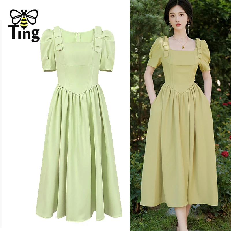 Длинные платья-миди с карманами а-силуэта | Повседневные платья