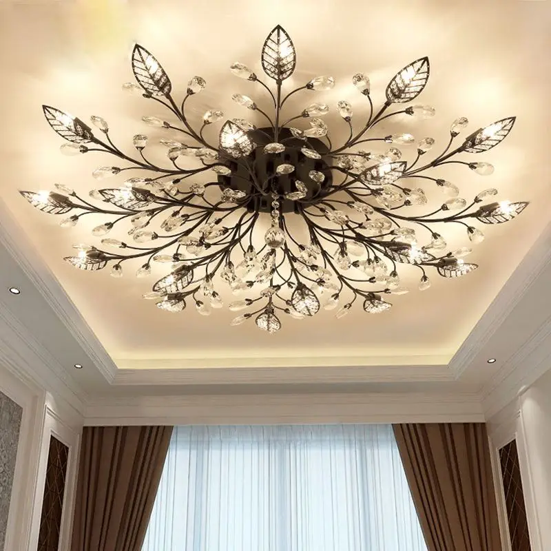 

American Ceiling Lamp Creative Personality Lamp in the Living Room Modern Minimalist Bedroom Light European Led Crystal