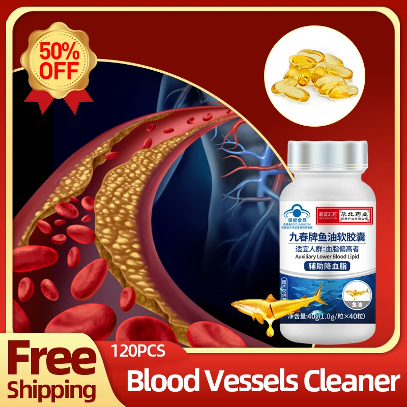 

Blood Vessels Cleaning Arteriosclerosis DHA EPA Supplement Omega 3 Fish Oil 1000mg Soft Capsules Lower Blood Lipids Cleansers