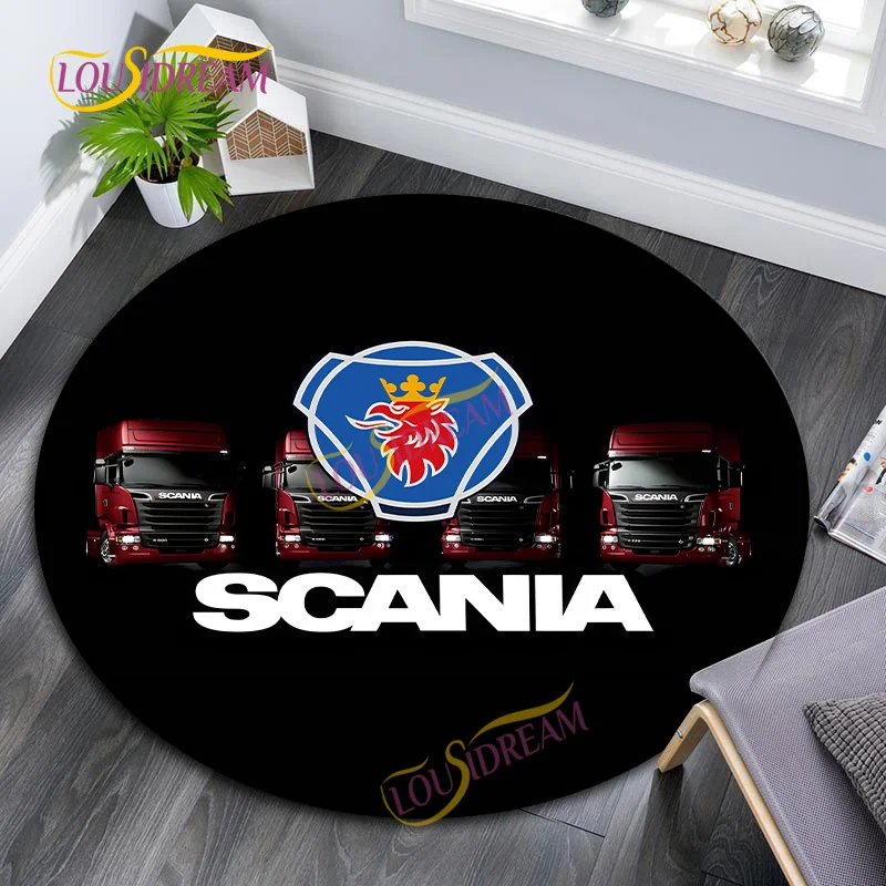 

Home Creative scania rugs Home Decor Truck hobby Bathroom Kitchen Anti-Slip Mat Floor Mat Round carpet