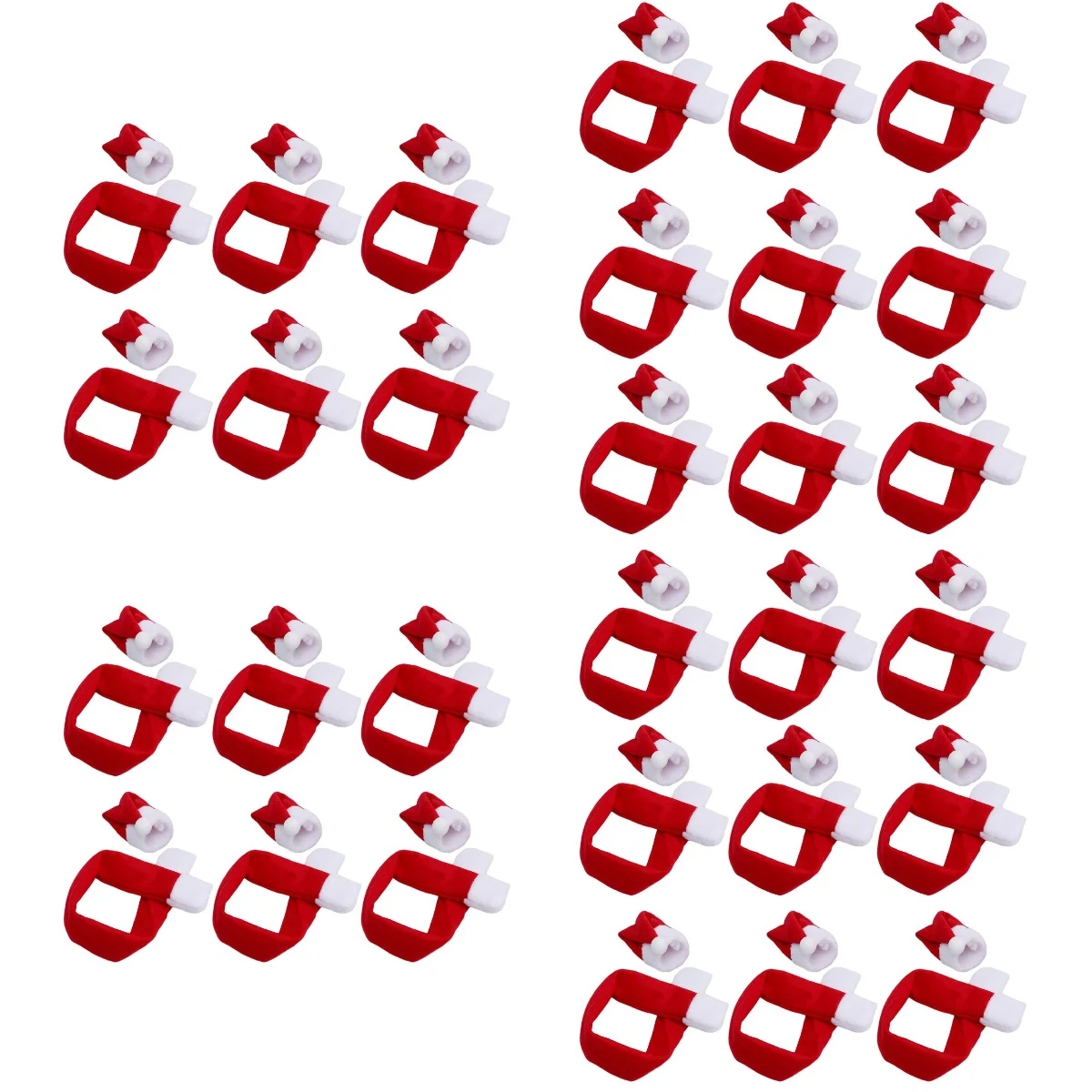 

Bottle Hatchristmas Scarf Mini Decorationforcover Pet Ornaments Miniature Costume Champagne Santa Dress Lollipop Covers Topper