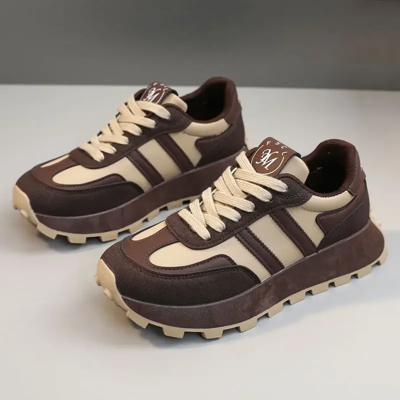 

Thick-soled Increase Forrest Gump Shoes Women's Sports Shoes 2023 Autumn and Winter New Trend Plus Pile Warm Sports Daddy Shoes