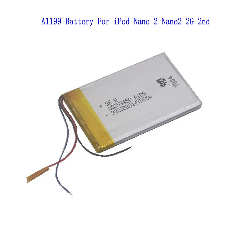 1 x Новый 616-0282 616-0283 616-0287 A1199 Аккумулятор для iPod Nano2 Nano 2 2G 2-го поколения MP3