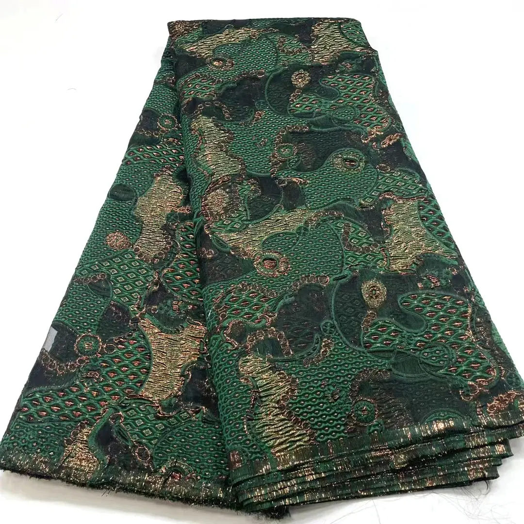 

Новинка 2023, жаккардовая ткань из парчовой ткани, ткань в африканском стиле, высококачественный нигерийский материал для женского платья для шитья J5386