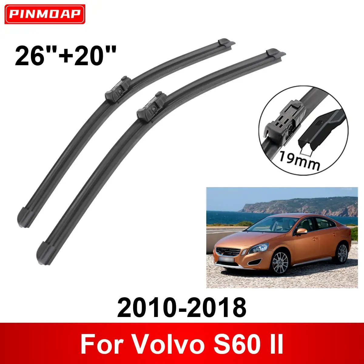 Щетки стеклоочистителя для Volvo S60 II 2010-2018 26 дюймов + 20