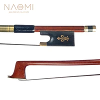naomi violin bow 44 size brazilwood stick lizard skin grip black mongolia horsehair w ebony frog well balanced
