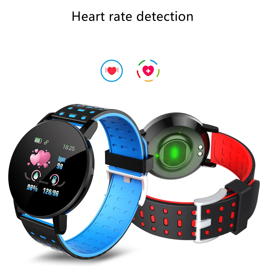 

119PLUS Smart Watch Sports Pedometer Heart Rate Blood Pressure Smart Bracelet Sport Watches Bluetooth Wristwatch Waterproof