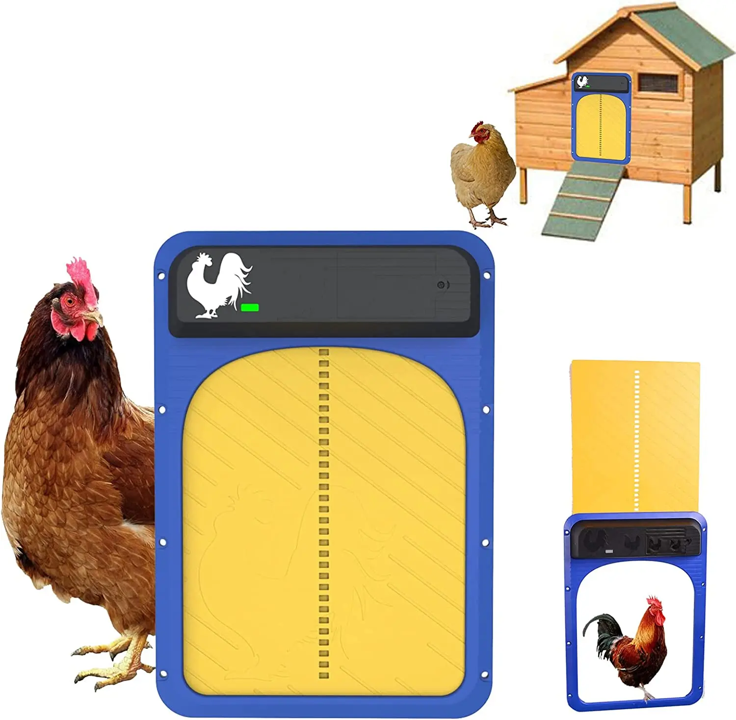 

Automatic Chicken Coop Door Light Sense Door Opener Poultry Garden Chicken Duck Practical Rabbit Poultry Door Pet Accessories