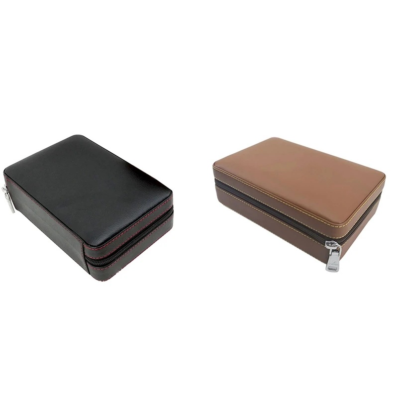 

New Portable Cedar Wood Cigar Humidor Box Travel Husk Paper Cigar Case Storage 4 Cigars Box Humidor Humidifier For Sigar