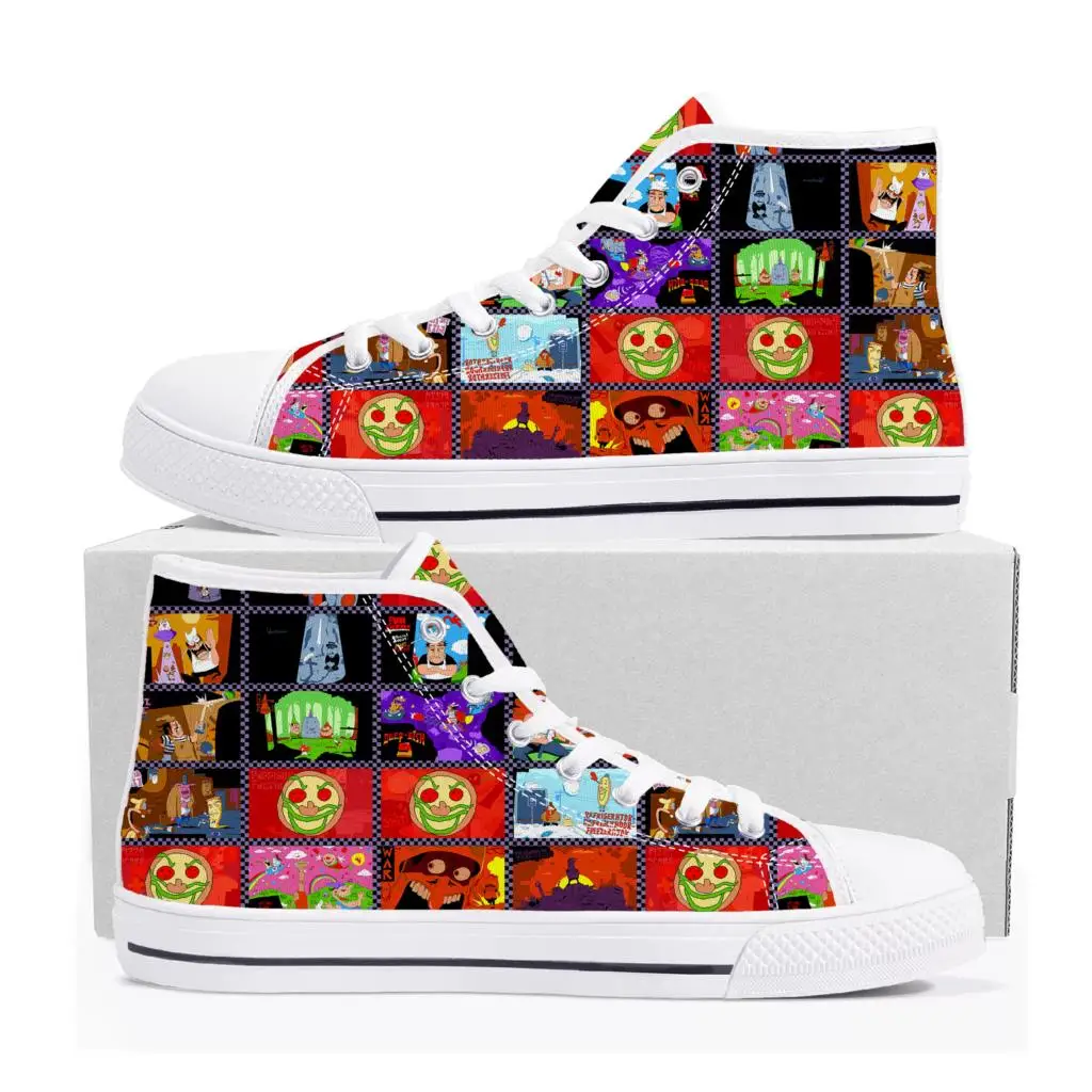 

Pizza Tower High Top Sneakers Hot Cartoon Game Mens Womens Teenager High Quality Fashion Canvas Shoes Casual Tailor Made Sneaker