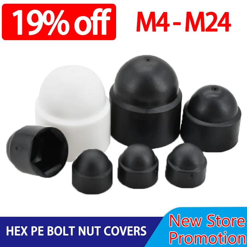 

Hexagon Bolt Nut Dome Protection Caps Covers Exposed Plastic Acorn Nuts Protector M4 M5 M6 M8 M10 M12 M14 M18 M20 M22 M24