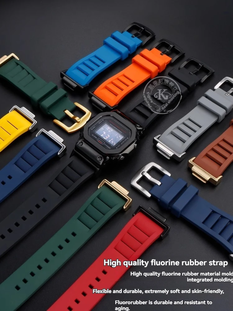 Фото Ремешок для часов из фторкаучука для Casio G-SHOCK DW5600 DW-5600 GW-B5600 GW-M5610 GA 110 100 120 GA2100 Series Спортивный мужской ремешок №2