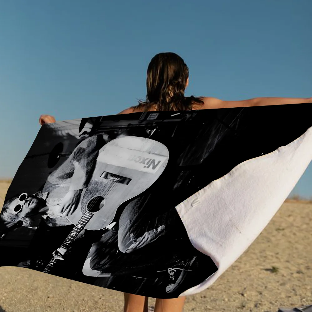 Пляжное полотенце для плавания в стиле аниме Singer K-Kurt-Cobain мягкая впитывающая