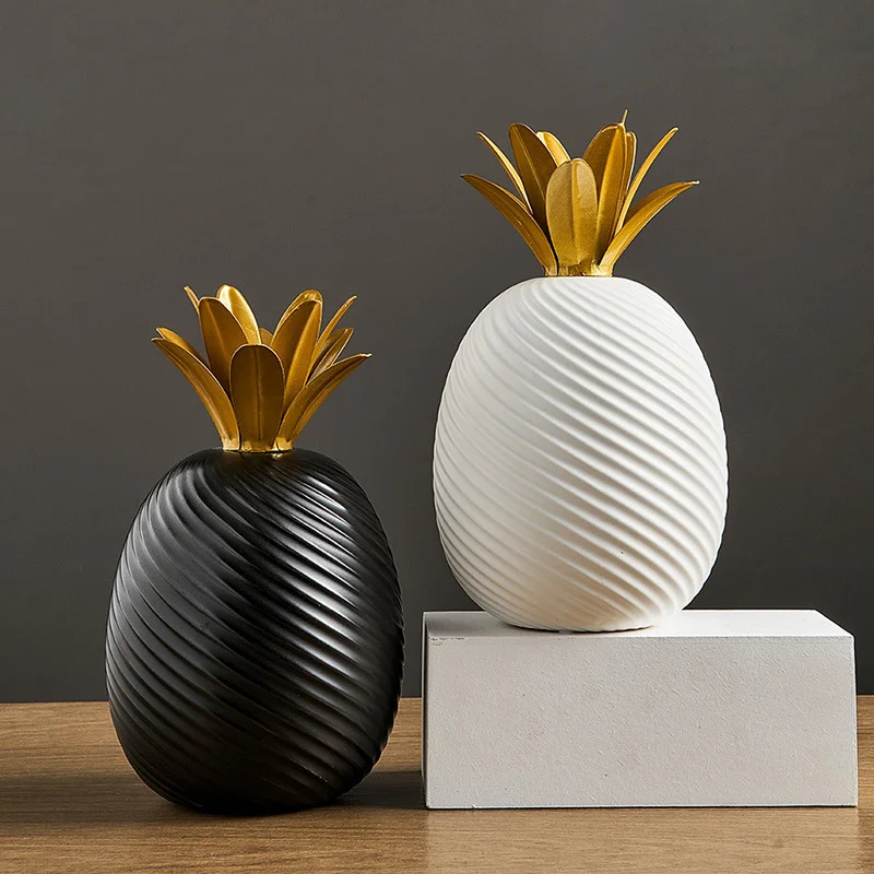 

Light Luxury Creative Pineapple Ceramic Nordic Home Decor Living Room Coffee Table Desk Accessories Porch Desktop Decor For Room