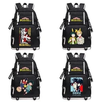 hot anime backpack my hero academia deku schoolbag coapsly cartoon shoulder bags zipper pocket outdoor bags