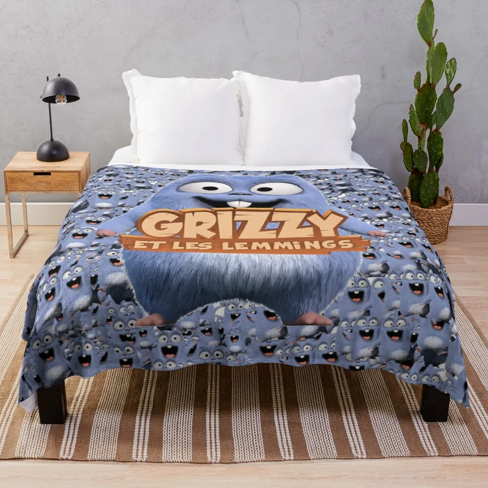 

Grizzy and the Lemmings Kids Favorite Collection Throw Blanket fleece bkanket jacquard blankets ands