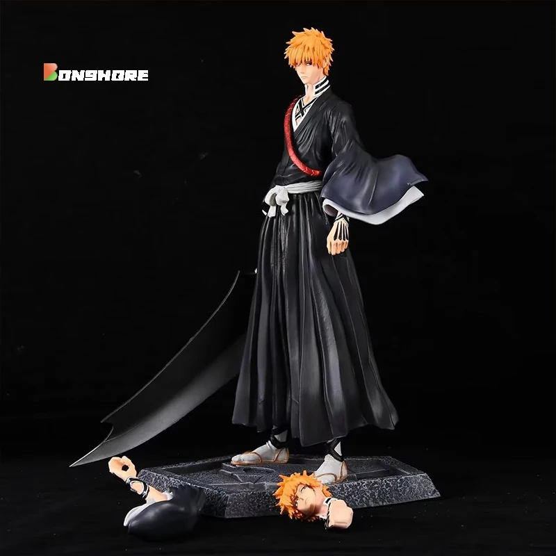 

33cm Bleach Thousand Year Blood War Kurosaki Ichigo Anime Figure PVC Statue Handmade Favorite Of Boys Christmas Gift For Child