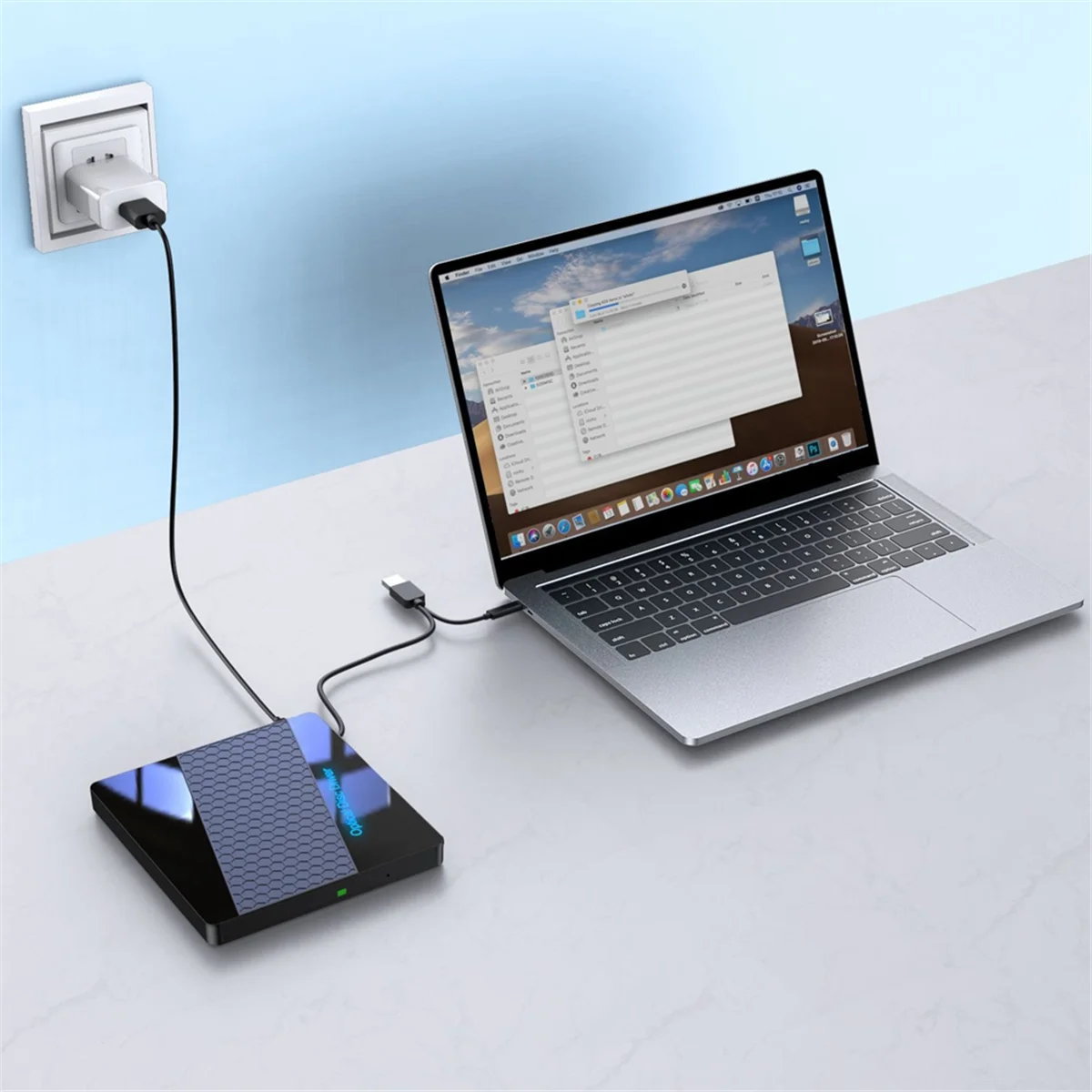 7 в 1 USB 3.0 Type C Внешний оптический привод CD DVD RW Портативный DVD-плеер считыватель