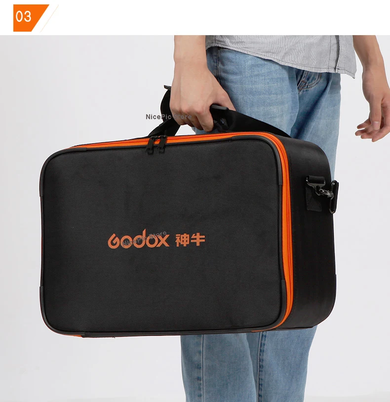 Godox CB-09 Suitcase Carry Bag for AD600 AD600B AD600BM AD360 TT685 Flash Kit Large Capacity Storage Bag