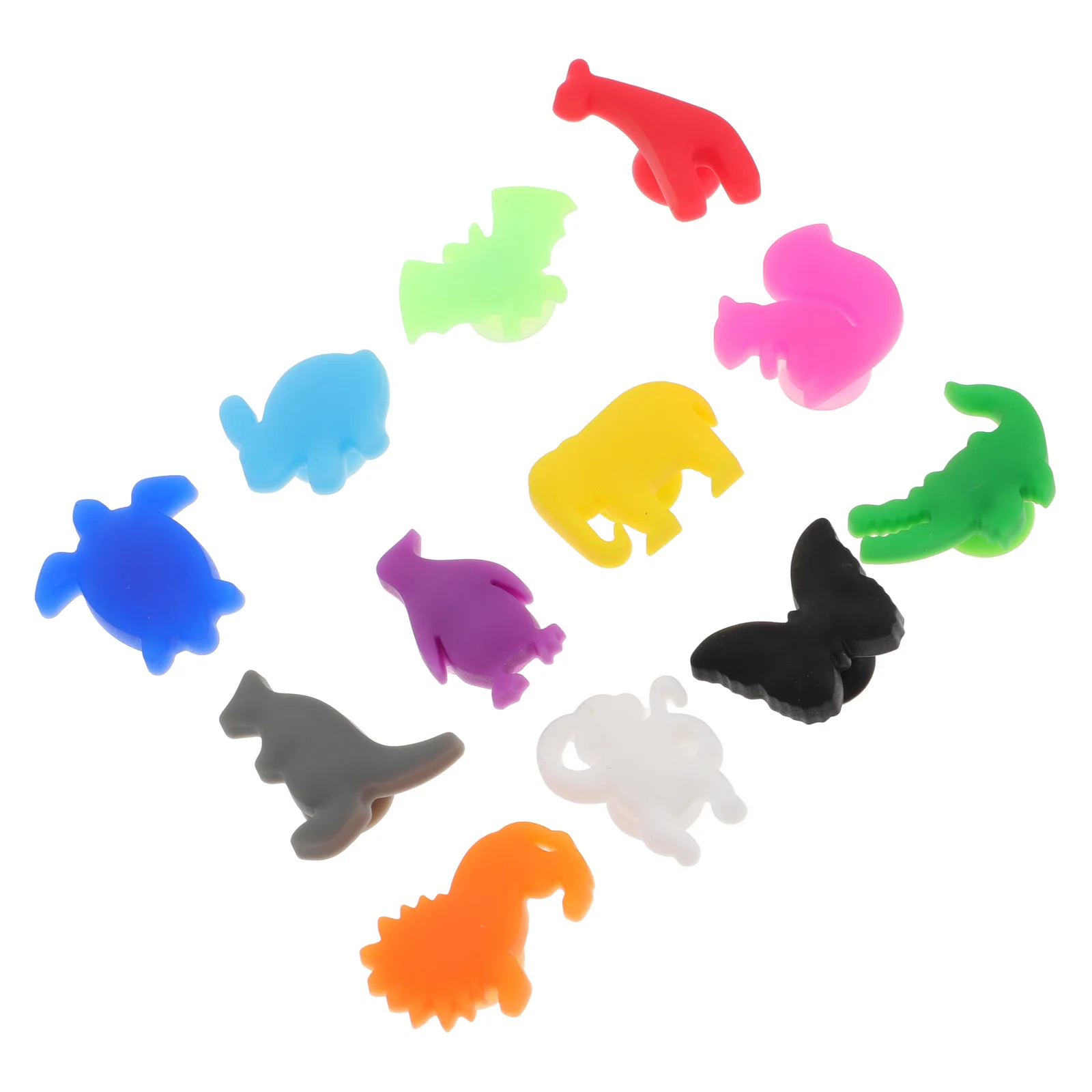 12 шт. стеклянный маркер силиконовые подвески этикетки для напитков маркеры