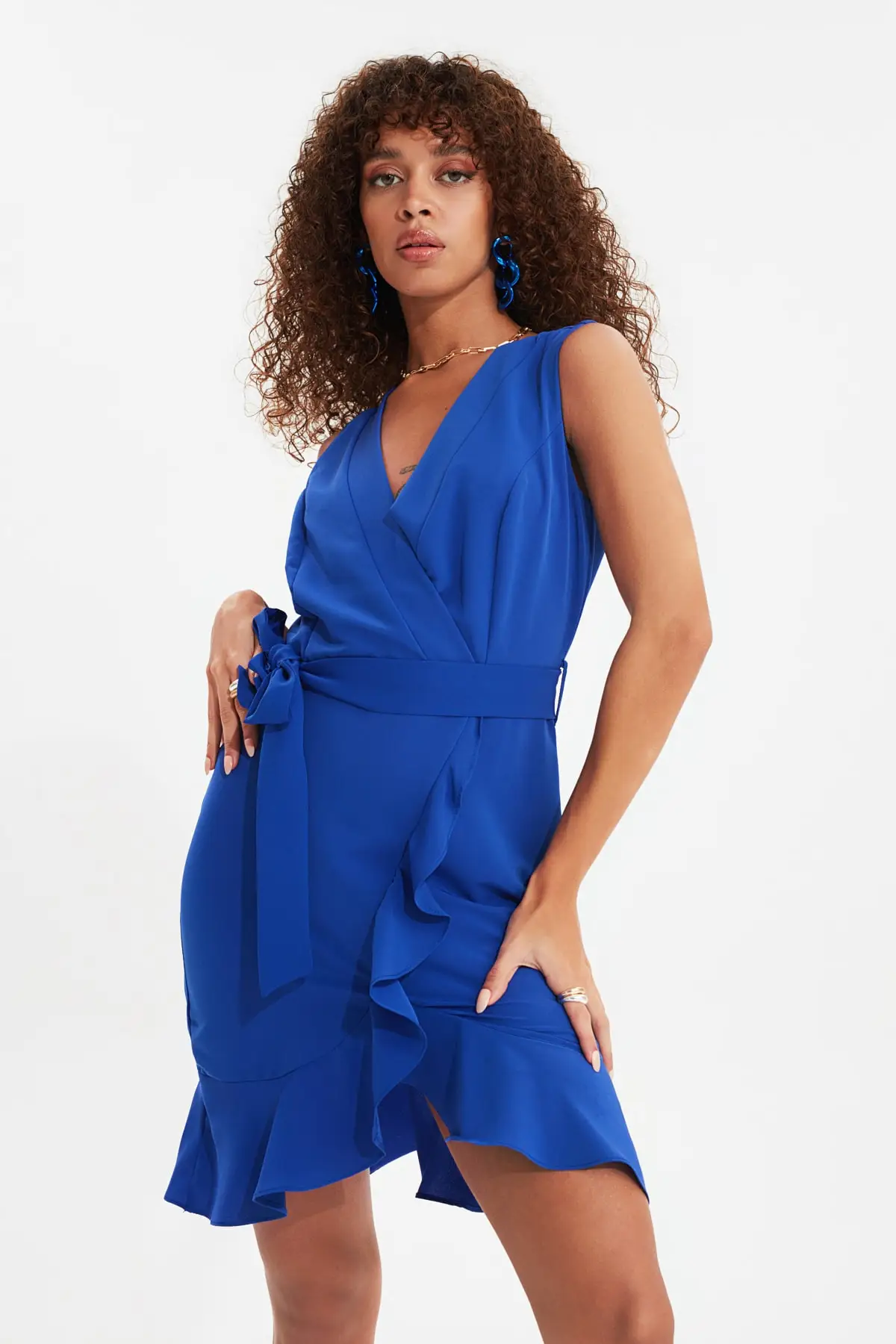

Trendyol Frilly Belted Dress TWOSS20EL0271